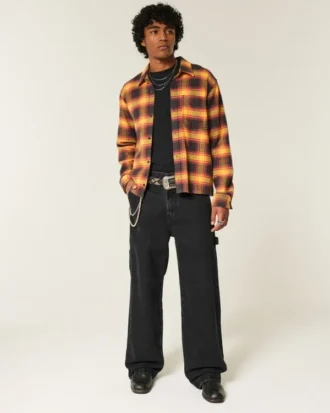 Vasket svart Super Baggy Painter Jeans