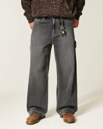 Vasket svart Super Baggy Painter Jeans