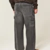 Vasket svart Super Baggy Painter Jeans