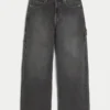Vasket svart Super Baggy Painter Jeans
