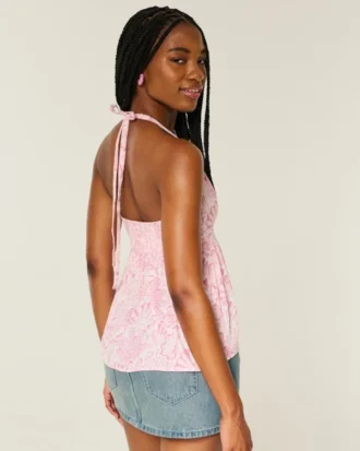 Vevd halterneck-babydoll-top