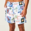 Volley-badeshorts til midt på låret