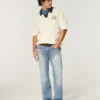 Y2K Distressed Medium Wash Straight Jeans
