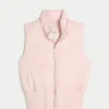 Y2K-vest med hette og fuskepels