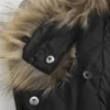 Y2K-vest med hette og fuskepels